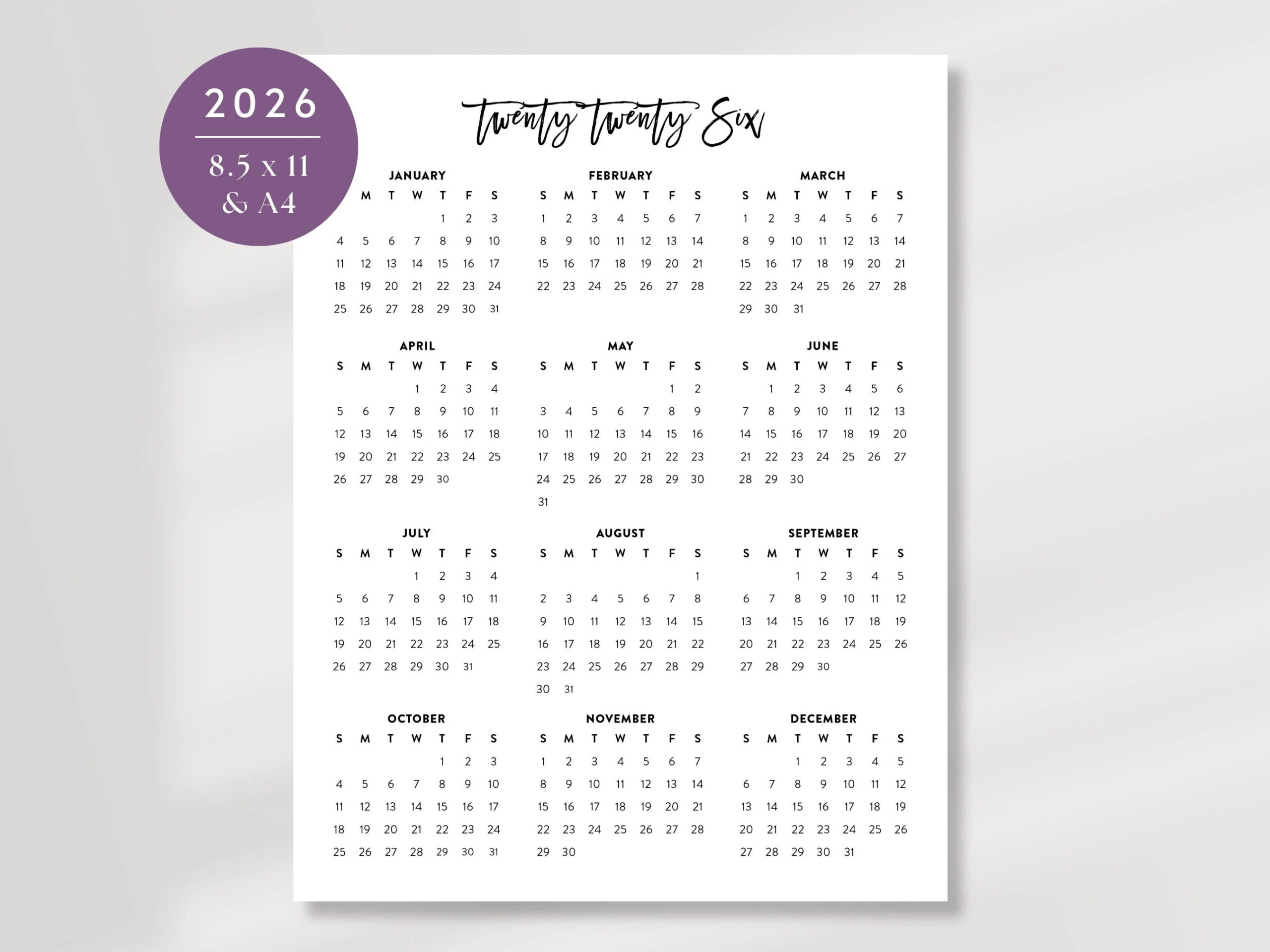 Google Calendar 2026 With Holidays Printable
