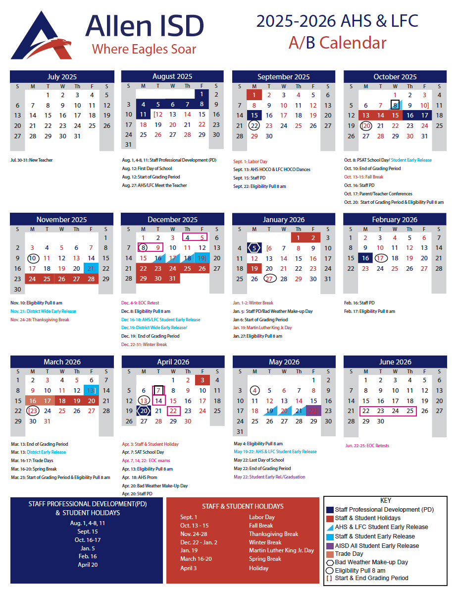 Comal Isd Calendar 2026-26 Printable