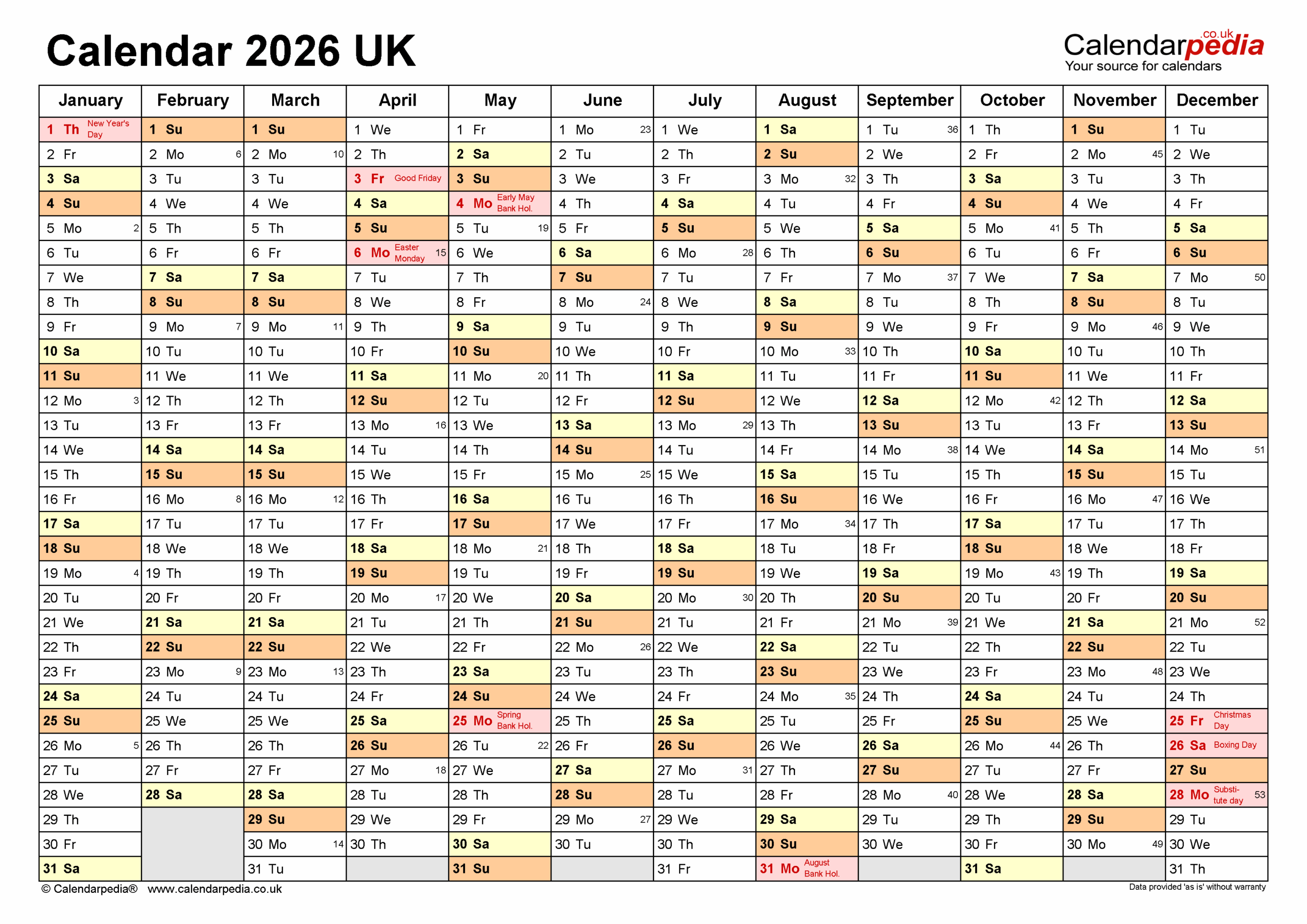 2026 Calendar Printable Pdf Free Download Word