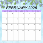February 2026 Calendar Free Printable Free Printables Monograms Design Tools Patterns DIY Projects