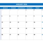 January 2026 Calendar Calendar best