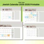 Jewish Calendar 2025 2026 Printable Editable Canva Template Jewish Holidays Parashat Hashavua Minimalist Design PDF A4 Letter Etsy