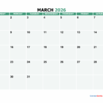 March 2026 Printable Calendar Calendar Quickly