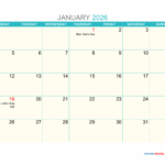 Monthly Monday 2026 Calendar Printable Calendar Quickly
