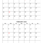 Two Months 2026 Calendar Calendar Quickly