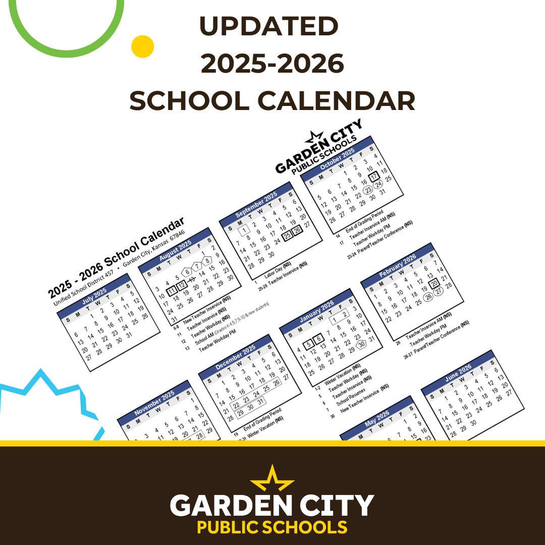 Updated 2025 2026 School Calendar Garden City Public Schools