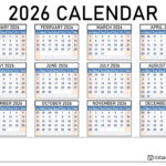 Year 2026 Calendar Templates 123Calendars