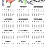 2026 2027 School Year Calendar Free Printable Paper Trail Design