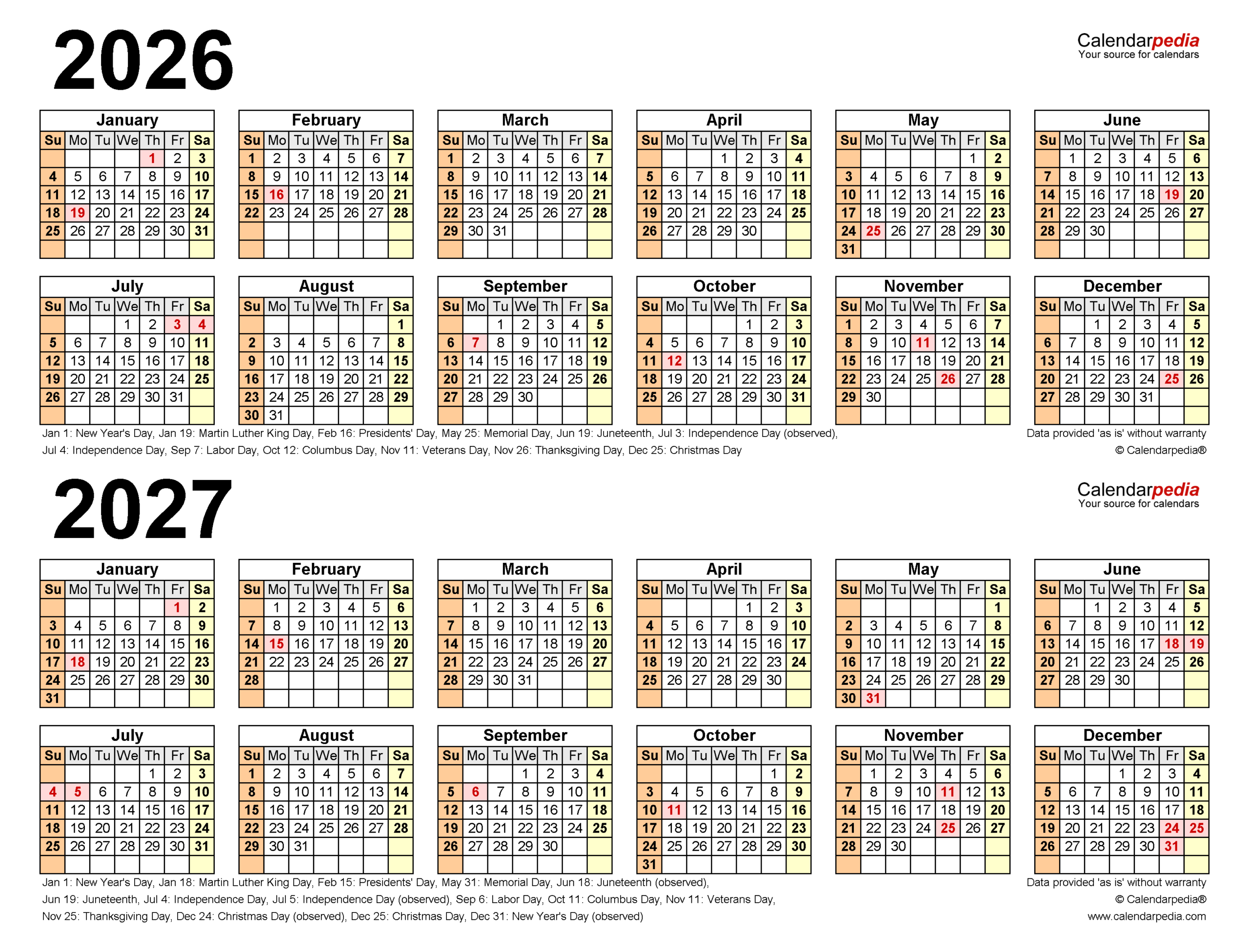 Calendar 2026 27 Printable