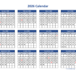 2026 Calendar In PDF WikiDates