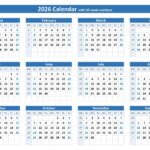 2026 Calendar With Week Numbers US And ISO Week Numbers