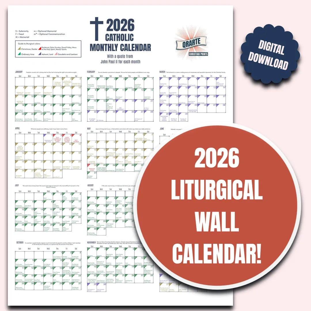 2026 Catholic Calendar Printable