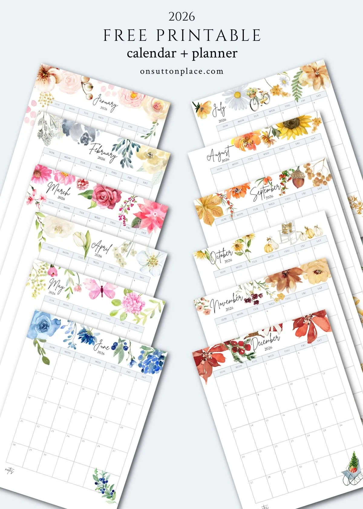 Free Printable Calendar Planner 2026