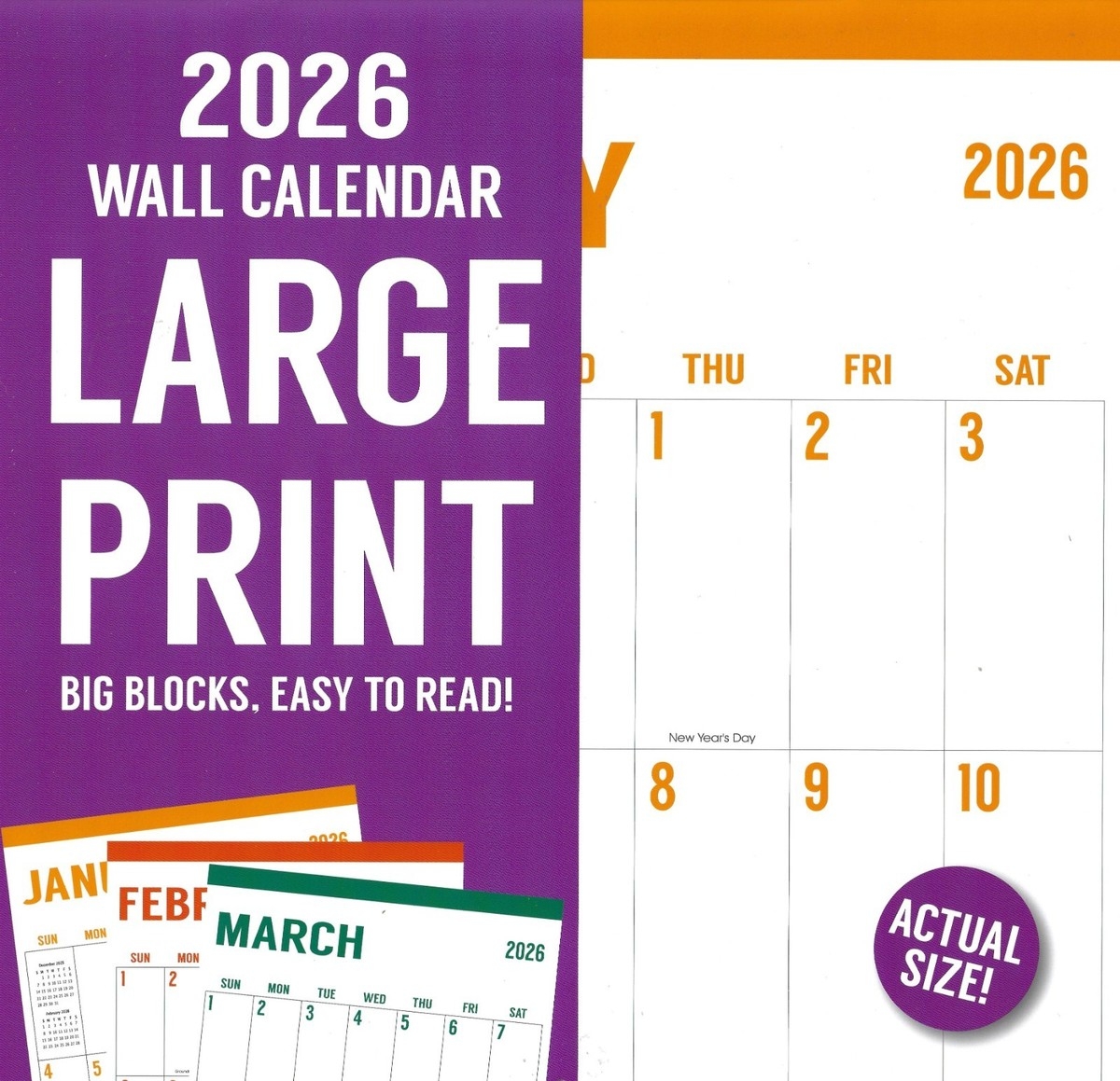2026 Large Print 16 month Sept 2025 Through Dec 2026 12 x12 Wall Calendar EBay