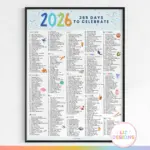2026 National Days Calendar