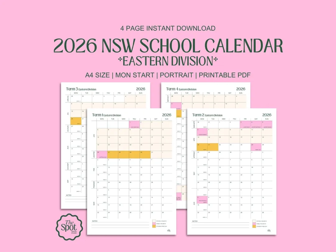 Nsw School Holidays 2026 Calendar Printable