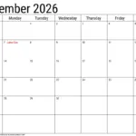 2026 September Calendars Handy Calendars