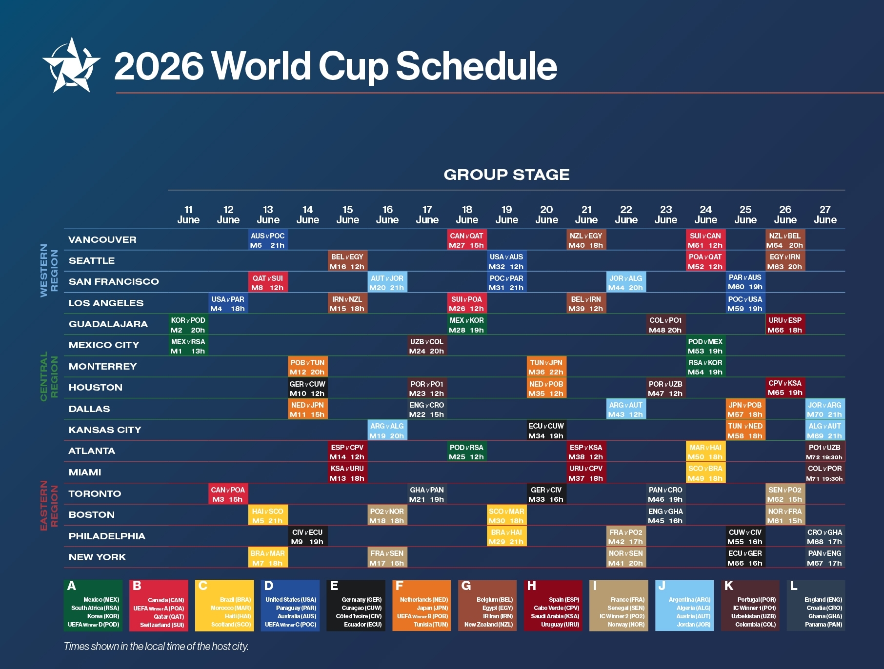 World Cup 2026 Calendar Printable
