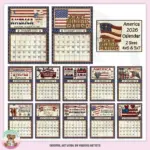 America 2026 Calendar DCS Exclusive Digital Craft Supplies