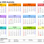 Australia Calendar 2026 Free Printable PDF Templates
