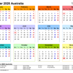 Australia Calendar 2026 Free Printable PDF Templates