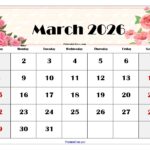 Blank March 2026 Calendar Printable PDF Templates