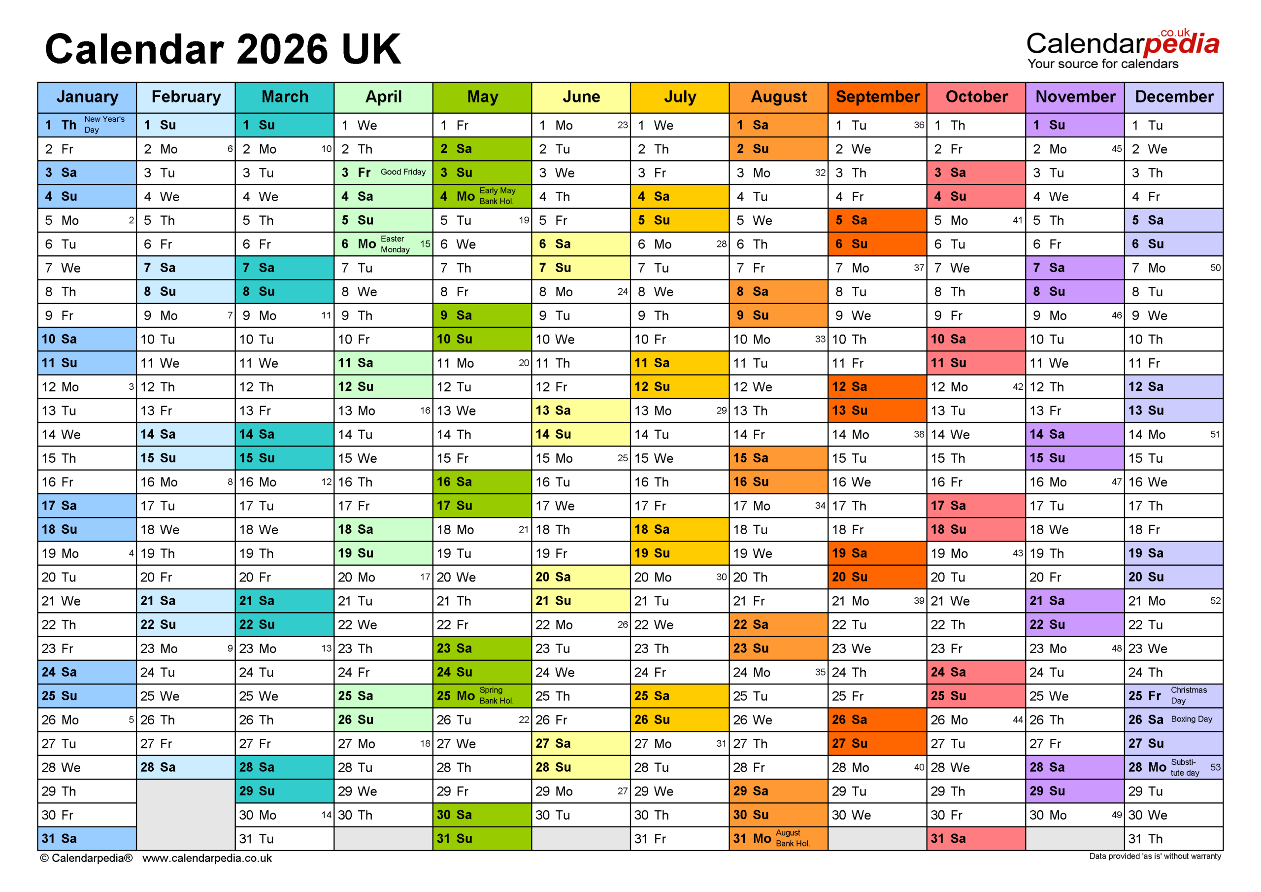 Free Printable 2026 Wall Calendar Free Printable 2026 Wall Calendar