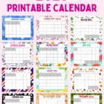 Cute Printable 2026 Monthly Calendar With Holidays Without Cassie Smallwood