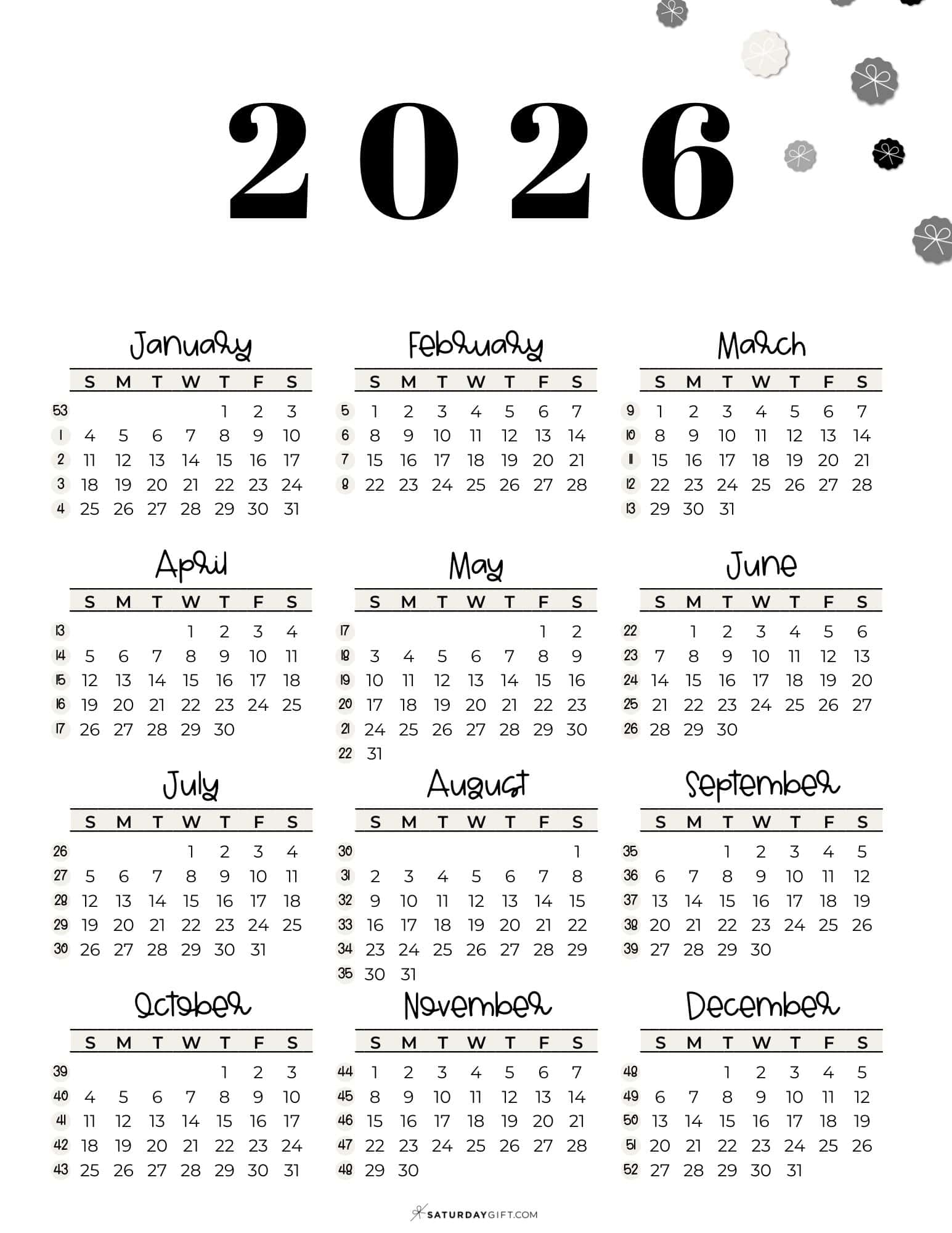 Day Numbers For 2026 What Day Is It 
