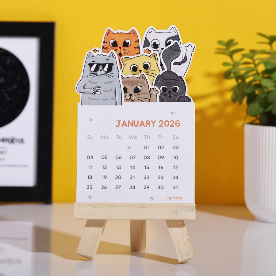 Desk Calendars Buy 2026 Annual Calendars Online Oye Happy