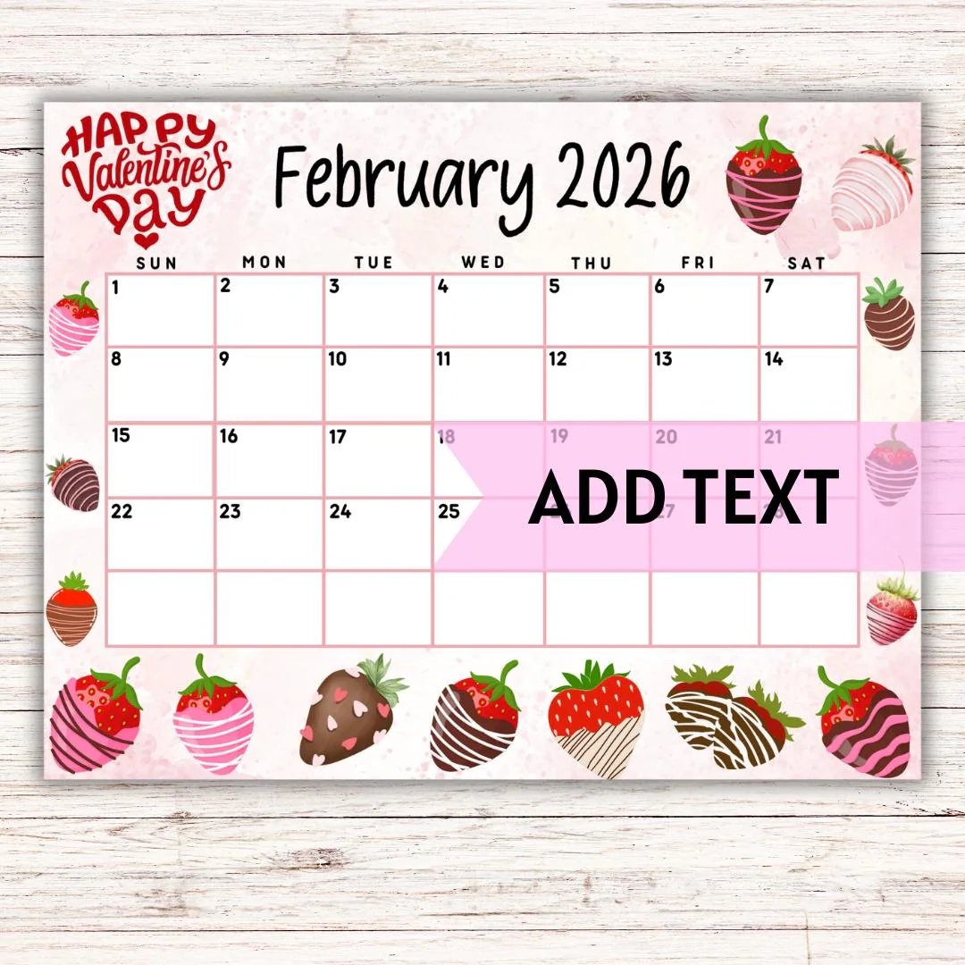 February Calendar 2026 Printable