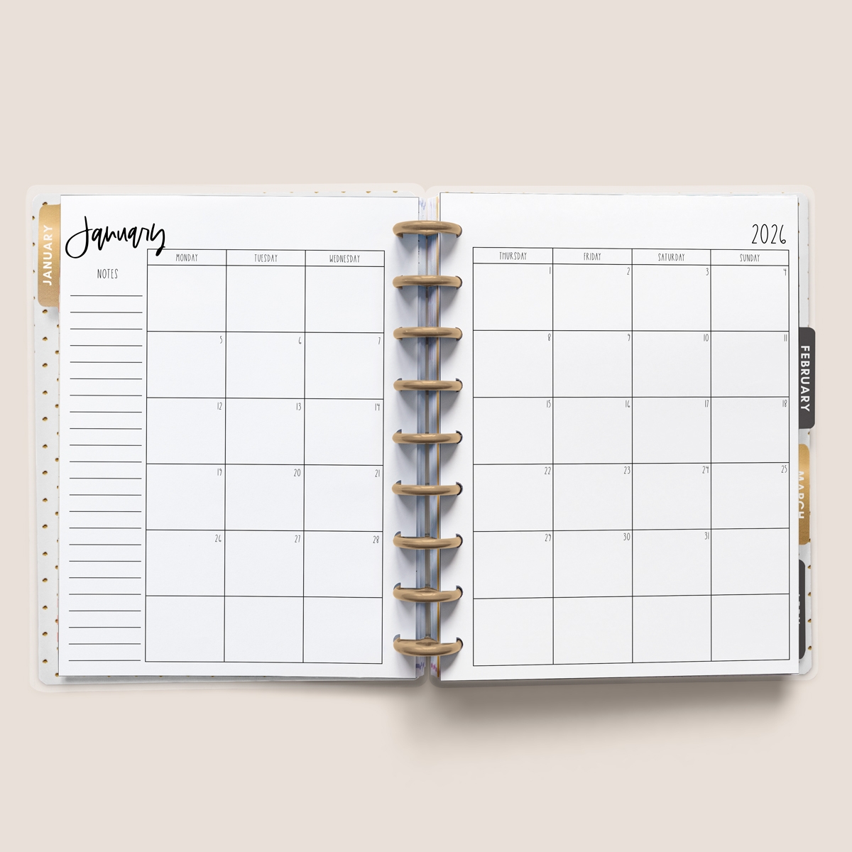 2 Page Monthly Calendar Printable Free 2026