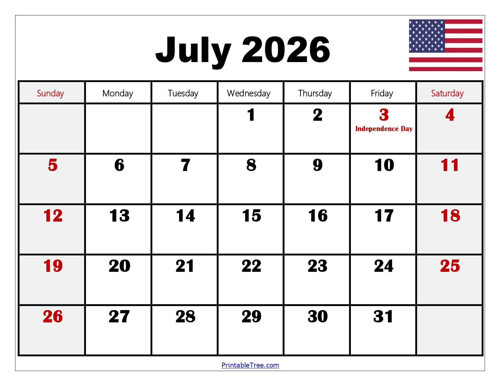 Free Julian Calendar Printable 2026