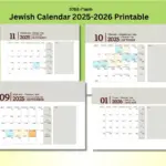 Jewish Calendar 2025 2026 Printable Editable Canva Template Jewish Holidays Parashat Hashavua Minimalist Design PDF A4 Letter Etsy