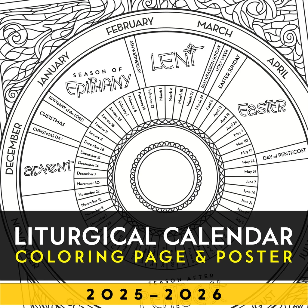 Liturgical Calendar Coloring Page Poster 2025 2026 Illustrated Ministry Liturgical Calendar Coloring Page Poster 2025 2026 Illustrated Ministry