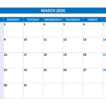 March 2026 Calendar Calendar best