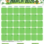 March 2026 Calendars Free PDF Printables