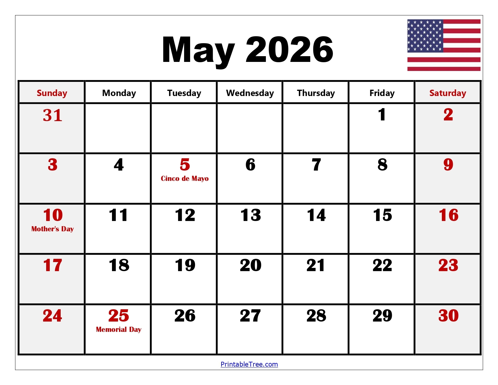 Free Printable Countdown Calendar Template 2026