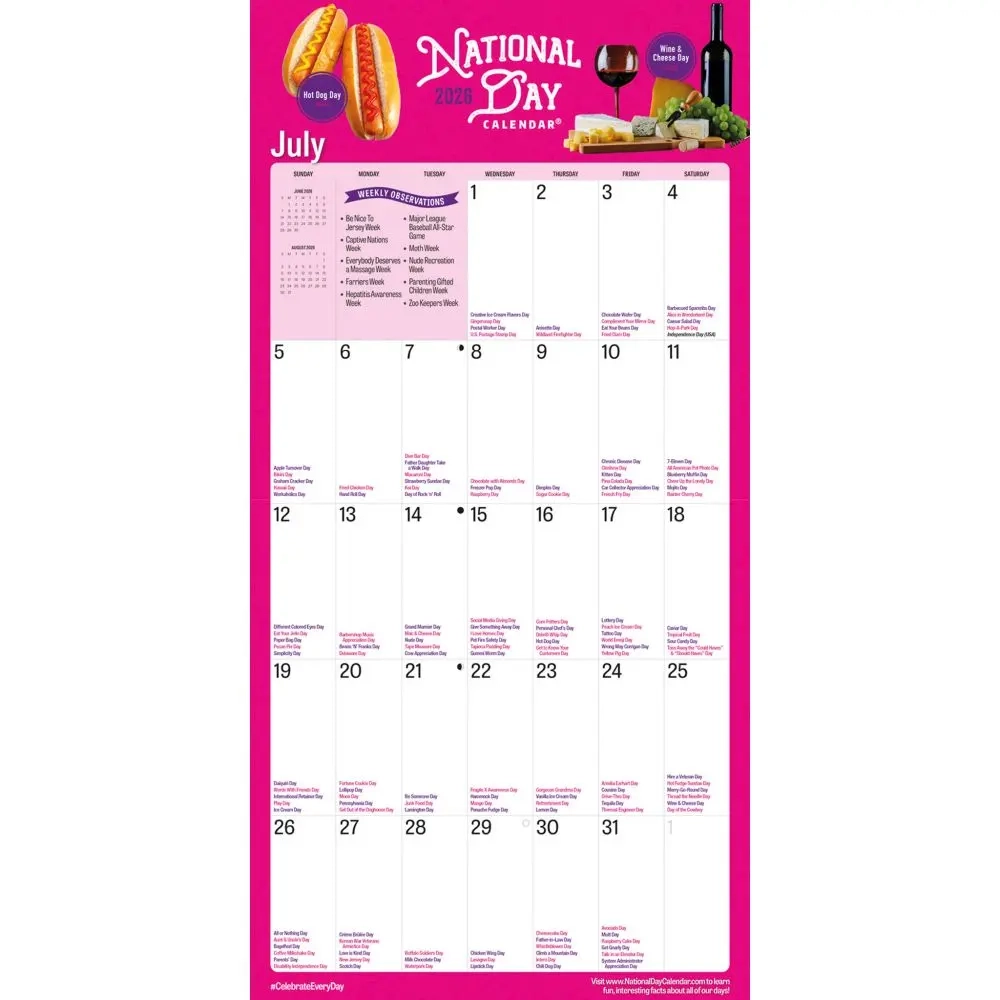 National Day Calendar 2026 Printable Free
