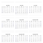 Printable Yearly Calendar 2026 Full Year At A Glance Custom Calendar Maker