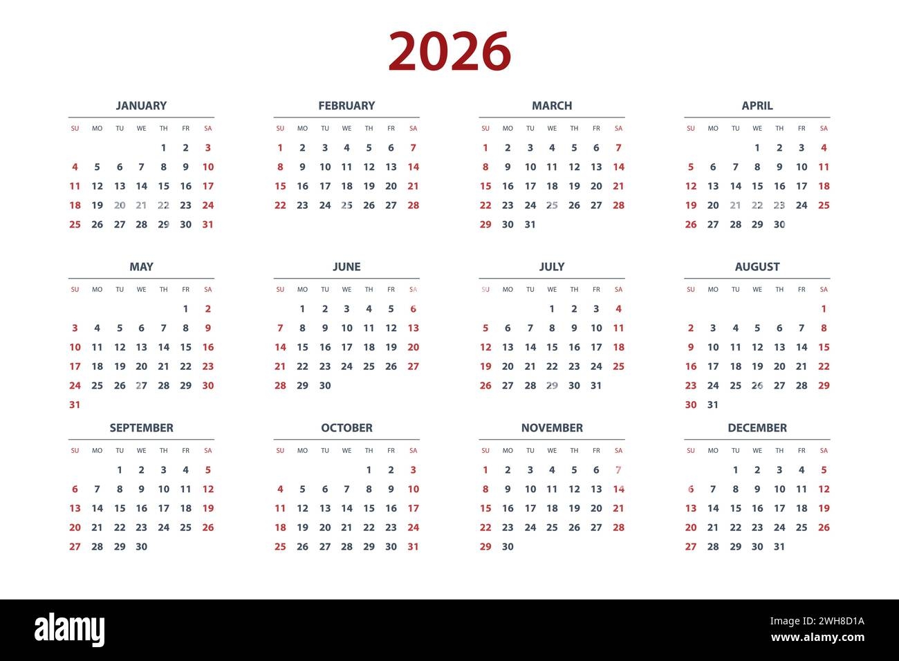 Quarter Calendar Template For 2026 Year Wall Calendar Grid In A Minimalist Style Week Starts On Sunday Stock Vector Image Art Alamy Quarter Calendar Template For 2026 Year Wall Calendar Grid In A Minimalist Style Week Starts On Sunday Stock Vector Image Art Alamy