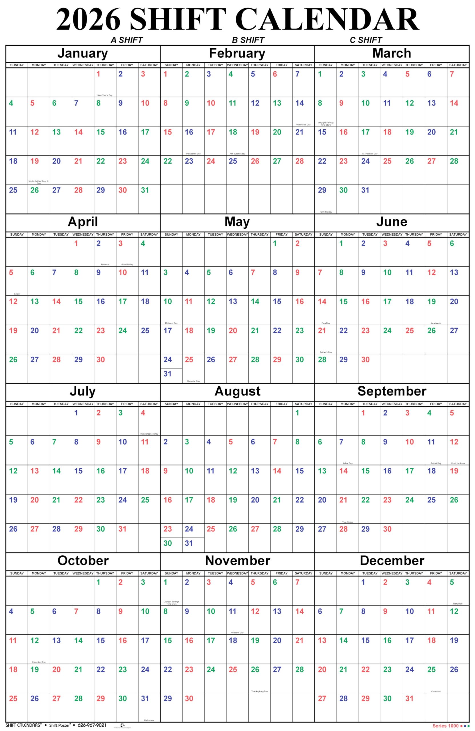 Shift Calendars