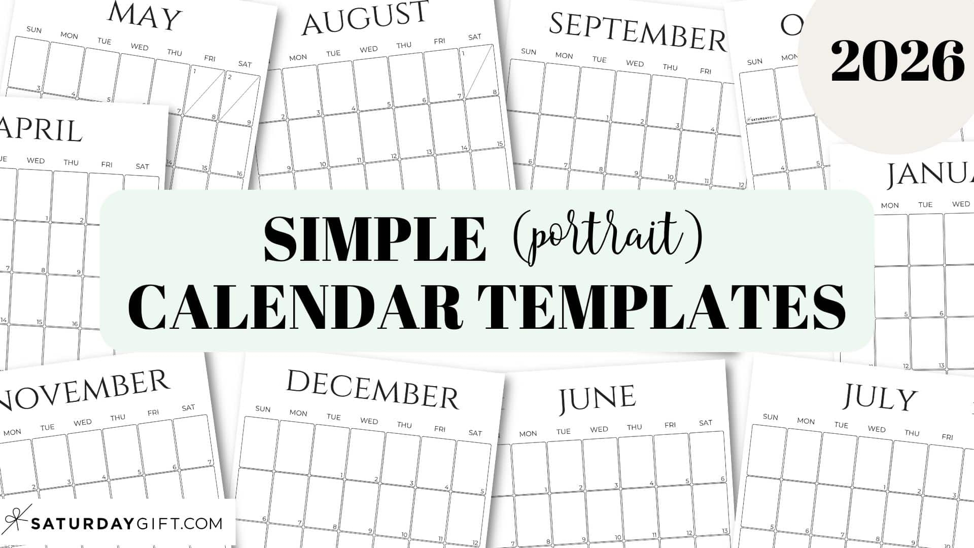 Free Printable Photo Calendar Templates 2026