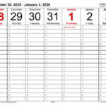 Weekly Calendars 2026 For PDF 12 Free Printable Templates